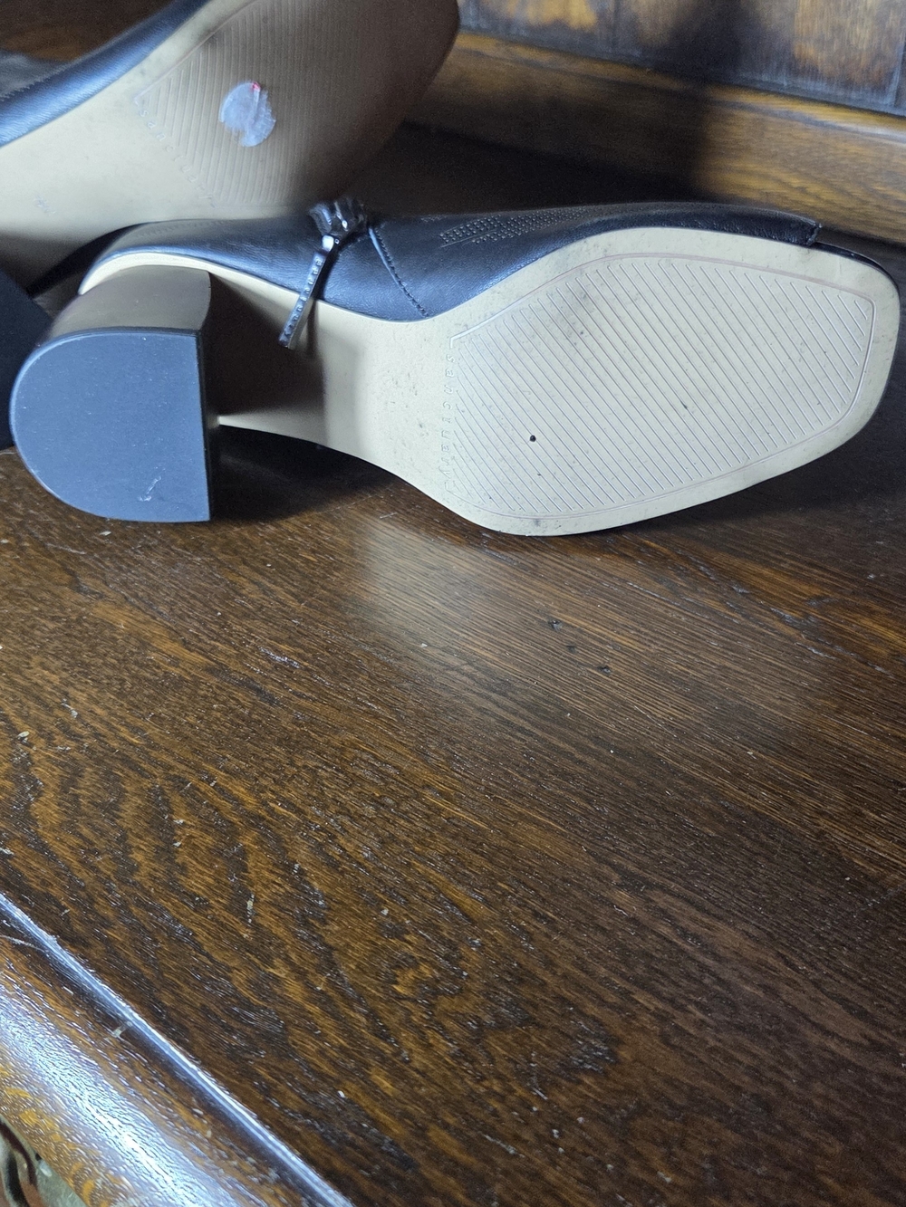 Sanctuary Navy Peep-Toe Wedge Mules - Picture 12 of 16